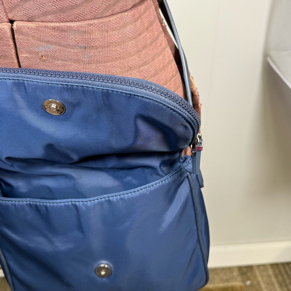 Talbots Blue Nylon Crossbody Tote Bag - Picture 12 of 13